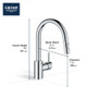Grohe Concetto 1.75 GPM Single Hole Pull Down Kitchen Faucet