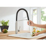 Grohe Pre-Rinse Spray Kitchen Faucet with Locking Push Button Control