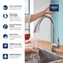 Grohe Zedra 1.75 GPM Single Hole Pull Down Touch Activated Kitchen Faucet with SilkMove Technology