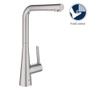 Grohe Zedra Pull-Out Kitchen Faucet and Foot Control Adapter Kit Combo with 2-Function Toggle Sprayer