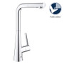 Grohe Zedra Pull-Out Kitchen Faucet and Foot Control Adapter Kit Combo with 2-Function Toggle Sprayer