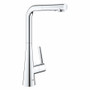Grohe Zedra Pull-Out Kitchen Faucet and Foot Control Adapter Kit Combo with 2-Function Toggle Sprayer