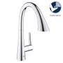 Grohe Zedra Pull-Down Bar Faucet and Foot Control Adapter Kit Combo with 3-Function Toggle Sprayer