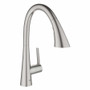 Grohe Zedra Pull-Down Kitchen Faucet and Foot Control Adapter Kit Combo with 2-Function Toggle Sprayer