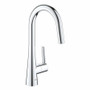 Grohe Zedra Pull-Down Kitchen Faucet and Foot Control Adapter Kit Combo with 2-Function Toggle Sprayer