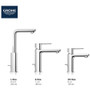 Grohe Lineare 1.2 GPM Single Hole Bathroom Faucet with SilkMove, StarLight, AquaGlide, and QuickFix Technologies - Includes Pop-Up Drain Assembly