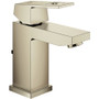 Grohe Eurocube 1.2 GPM Single Hole Bathroom Faucet with StarLight, SilkMove, EcoJoy, and QuickFix Technologies - Includes Pop-Up Drain Assembly