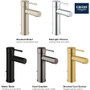 Grohe Essence 1.2 GPM Single Hole Bathroom Faucet with Pop-Up Drain Assembly, StarLight, SilkMove, and EcoJoy Technology