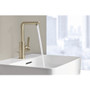 Grohe Lineare 1.2 GPM Single Hole Bathroom Faucet with SilkMove, StarLight, AquaGlide, and QuickFix Technologies - Includes Pop-Up Drain Assembly