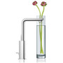 Grohe Lineare 1.2 GPM Single Hole Bathroom Faucet with SilkMove, StarLight, AquaGlide, and QuickFix Technologies - Includes Pop-Up Drain Assembly