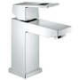 Grohe Eurocube 1.2 GPM Single Handle Single Hole Bathroom Faucet with SilkMove Handle - Less Drain Assembly