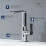 Grohe Allure New 1.2 GPM Single Hole Bathroom Faucet with QuickFix Technology