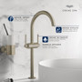 Grohe Atrio New 1.2 GPM Vessel Single Hole Bathroom Faucet with Pop-Up Drain Assembly - Less Handles