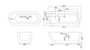 Royal Vero  59 inch Corner Freestanding Bathtub Right Hand Drain **New Model