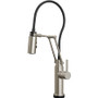Brizo Odin 1.8 GPM Pre-Rinse Pull-Down Kitchen Faucet with Dual Jointed Articulating Arm, Magnetic Docking Spray Head and On/Off Touch Activation - Less Handle