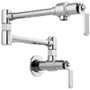 Brizo Litze 4 GPM Wall Mounted Double Handle Pot Filler with Industrial Handles