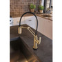 Brizo Litze Single Handle Articulating Kitchen Faucet with Industrial Handle