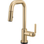Brizo Litze 1.8 GPM Single Hole Pull Down Prep/Bar Faucet with On/Off Touch Activation, Square Spout and Industrial Handle
