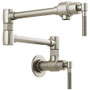 Brizo Litze 4 GPM Wall Mounted Double Handle Pot Filler with Knurled Handles