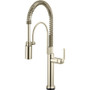 Brizo Litze 1.8 GPM Semi-Professional Kitchen Faucet with On/Off Touch Activation, Two-function Spray Wand and Industrial Handle