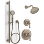 Kohler Artifacts Pressure Balanced Shower System with Shower Head, Hand Shower, Valve Trim, and Shower Arm