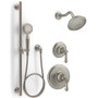 Kohler Artifacts Pressure Balanced Shower System with Shower Head, Hand Shower, Valve Trim, and Shower Arm