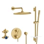 GROHE Timeless Pressure Balance Rain Shower Set - Brushed Cool Sunrise