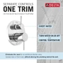 Delta 14S Shower Trim w Fixed Head & Hand Shower Chrome Complete
