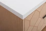 Royal Crete 30  inch Geometric Wood Design  Bathroom Vanity with Quartz Countertop