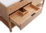 Royal Crete 30  inch Geometric Wood Design  Bathroom Vanity with Quartz Countertop