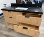 Royal Crete 48  inch Geometric Wood Design  Bathroom Vanity with Quartz Countertop