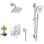 Grohe EUROCUBE 2-HANDLE PRESSURE BALANCE SHOWER BUNDLE Chrome 29433000