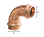 Pro- Press  1/2 in. x 1/2 in. Press Copper L-R 90° Elbow 50 pcs