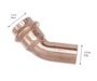 Pro- Press  1/2 in. x 1/2 in. Press Copper 45 Degree Street Elbow for 50 pcs