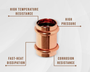 Pro- Press 3/4 in. Copper Press  Pressure Coupling with No Stop for 50 pc