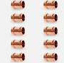 Pro- Press 1/2 inch Press Copper Coupling with Stop for 50 PC