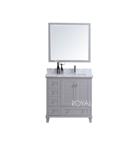 Royal Keyes 40 inch Gray Offset Right Sink Bathroom Vanity