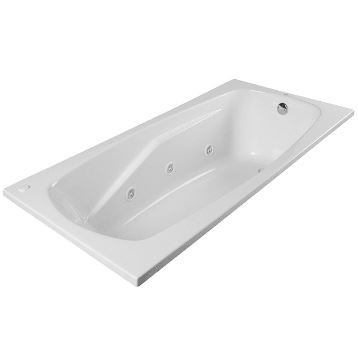 PROFLO 72 x 42 Alcove 8 Jet Whirlpool Bath Tub with Skirt and Left Hand  Pump