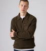 levi's-quarter-zip-brown-sweater