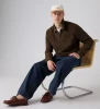 levi's-quarter-zip-brown-sweater