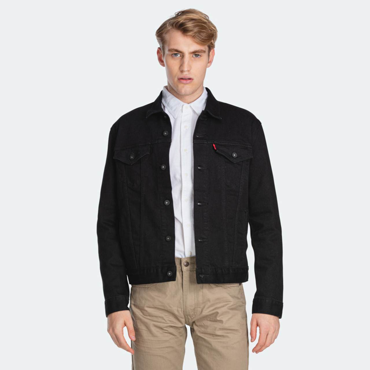 levi's trucker jacket dark horse