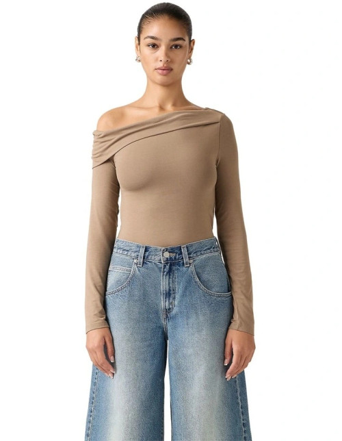 levis-off-shoulder-long-sleeve-light-brown-top