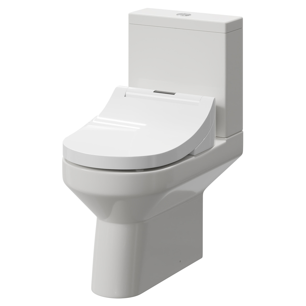 Newburn Open Back Closed Coupled Toilet and Smart Bidet Multi Function Heated Soft Close Toilet Seat with Dryer Wholesale Domestic