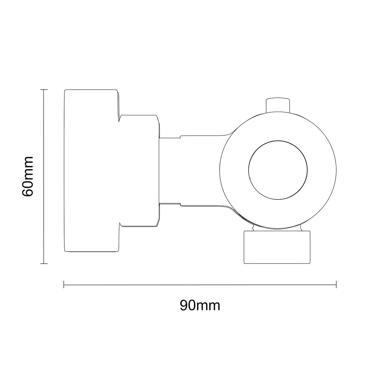 Colore Gunmetal Grey Round Thermostatic Bar Shower Valve Dimensions