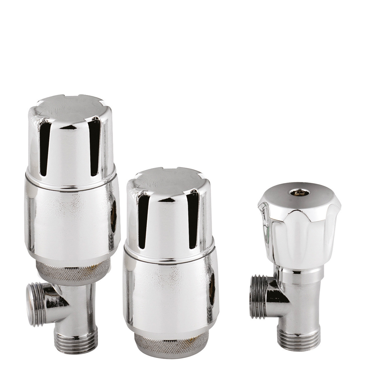 Hudson Reed Minimalist Chrome Manual Angled Radiator Valves (Pair)