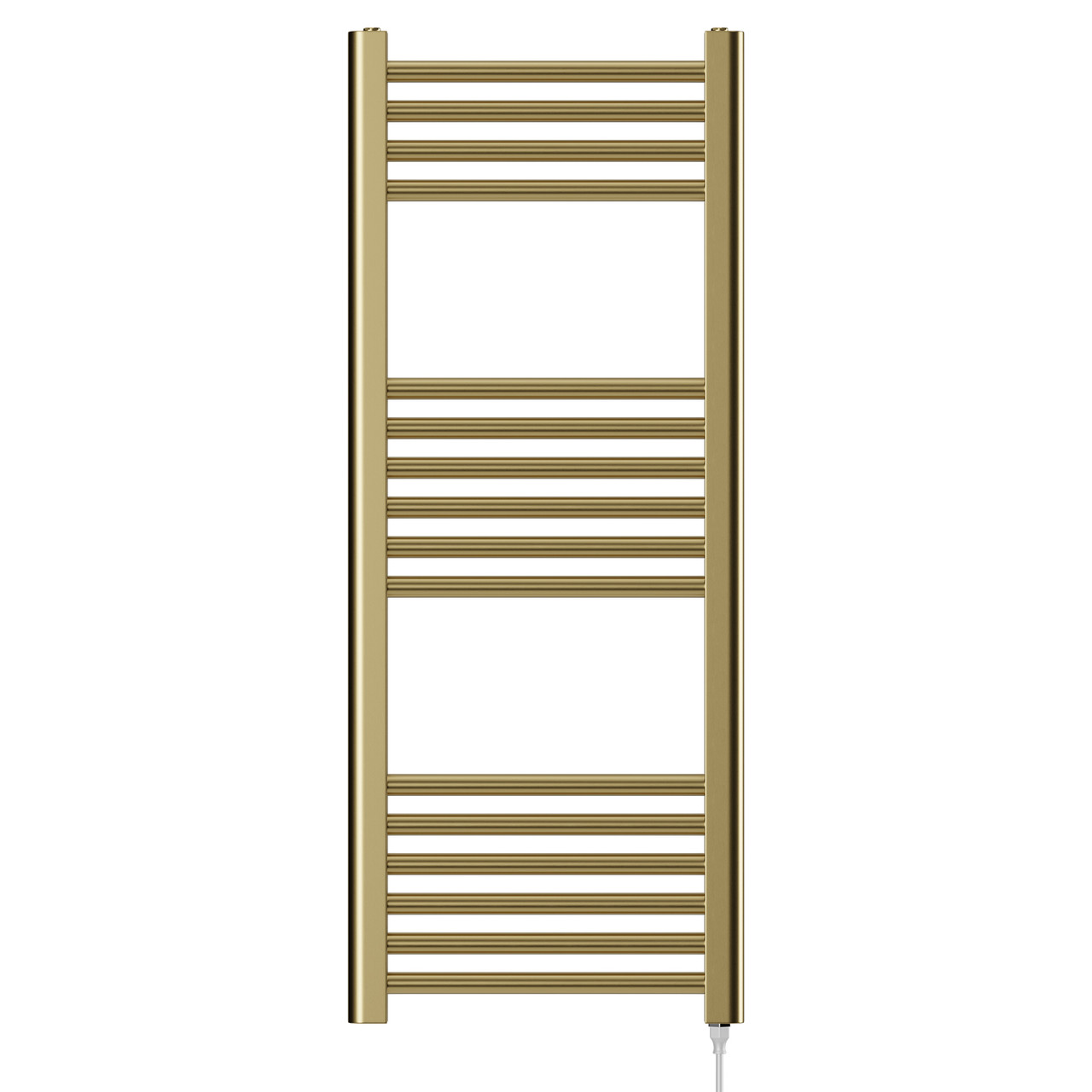 Colore Brushed Brass 1000mm x 400mm Straight Electric Heated Towel Rail -  Wholesale Domestic