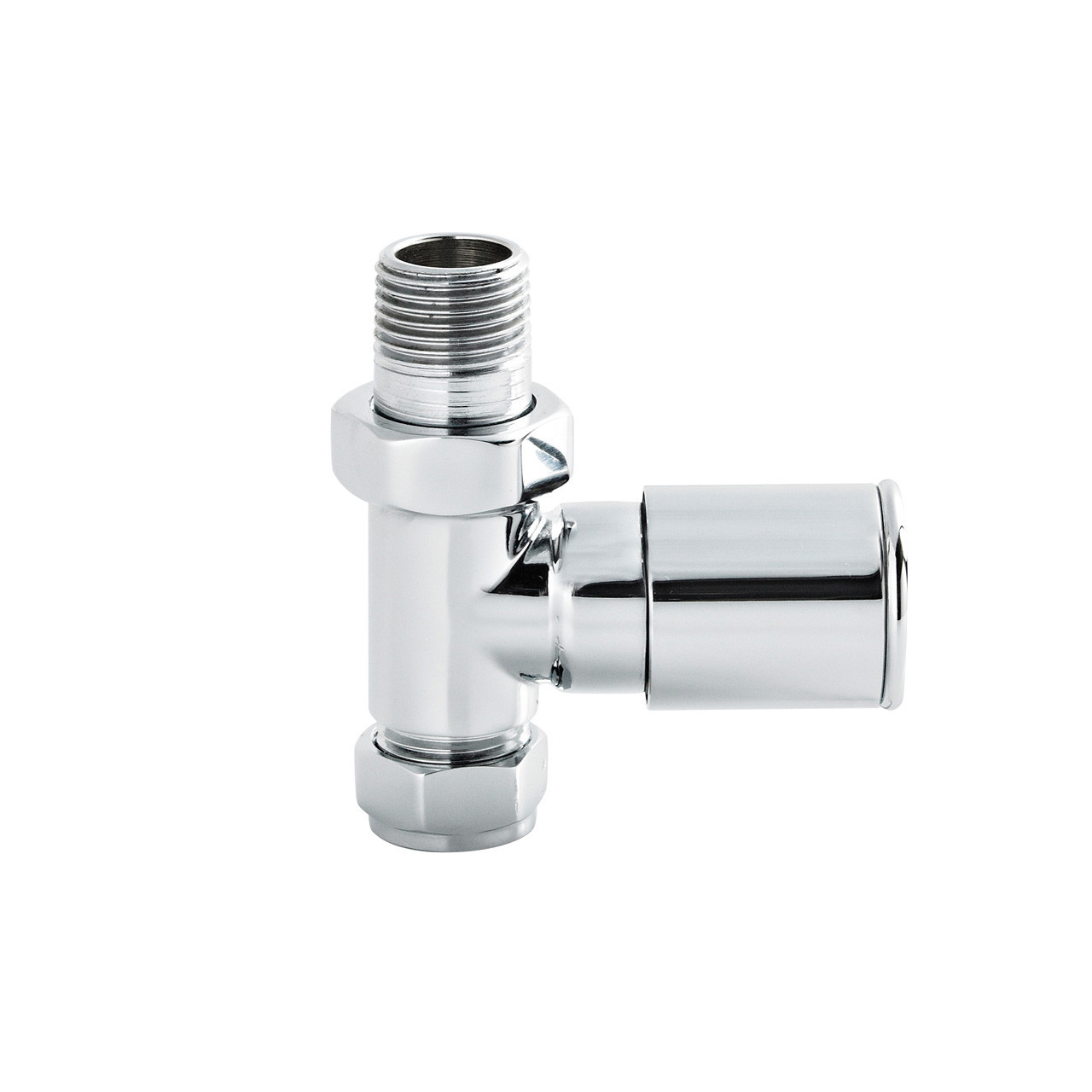 Hudson Reed Minimalist Chrome Manual Angled Radiator Valves (Pair)