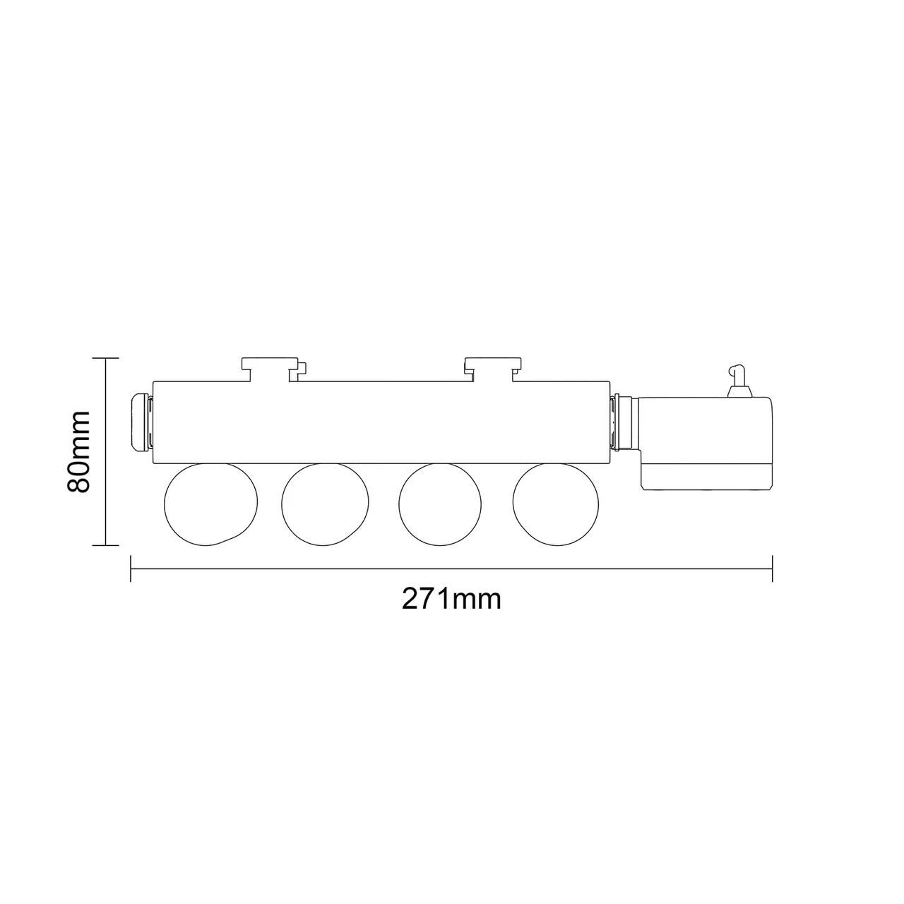 Sinclair Anthracite 1800mm x 195mm Vertical Digital Thermostatic Single Panel Electric Radiator Dimensions