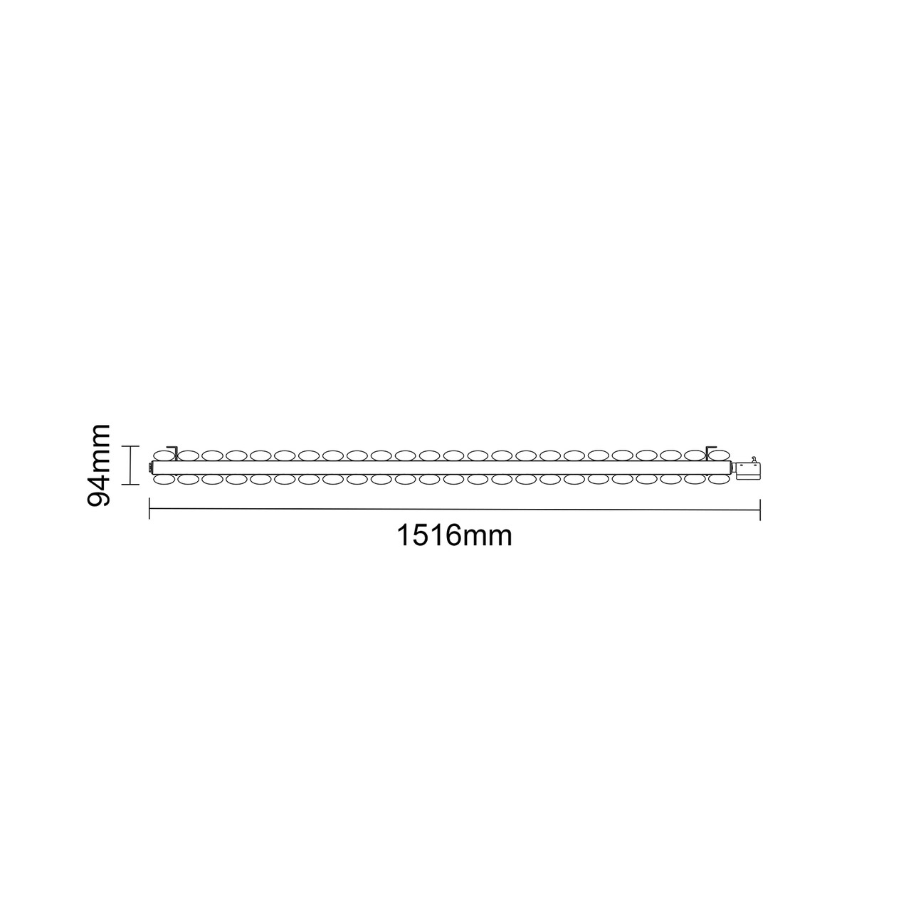 Boone Anthracite 600mm x 1440mm Horizontal Digital Thermostatic Electric Double Panel Radiator Dimensions