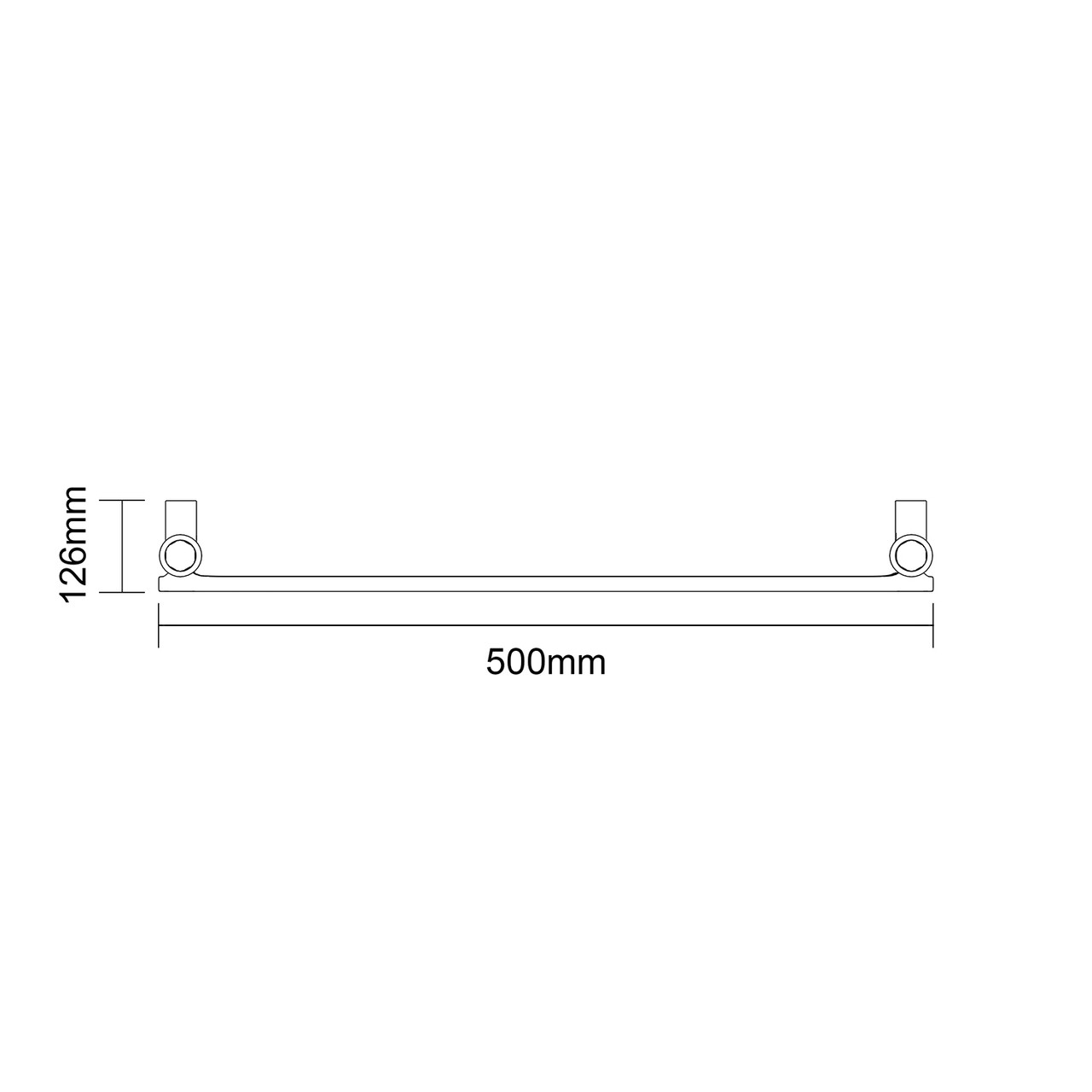 Amaldi White 1200mm x 500mm Straight Digital Thermostatic Electric Heated Towel Rail Dimensions